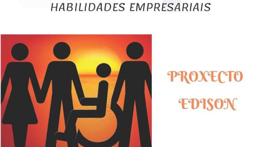 Cartaz do curso experto en desenvolvemento de habilidades empresariais promovido ao abeiro do proxecto Edison