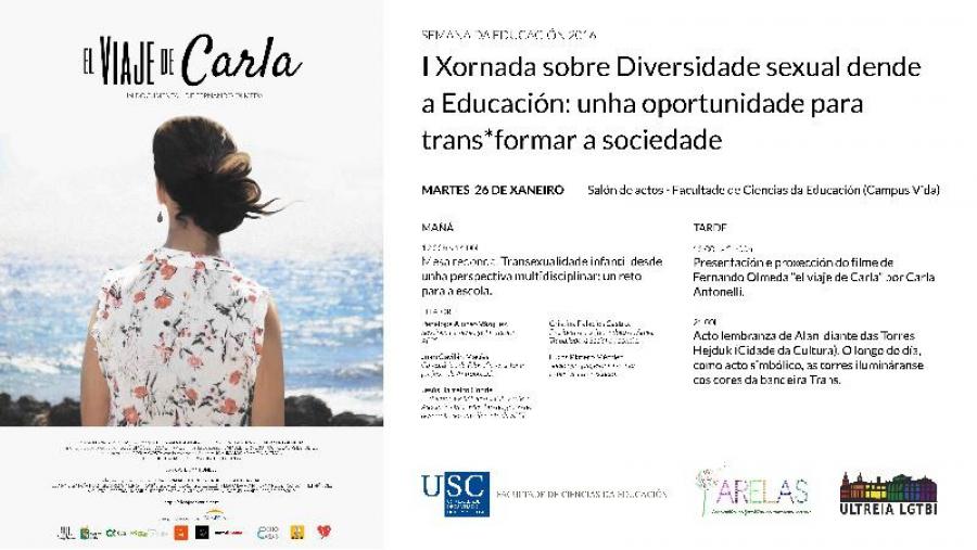 Cartel da I Xornada sobre Diversidade Sexual dende a Educación