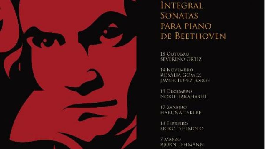 Cartel do ciclo que rememora as sonatas de Beethoven