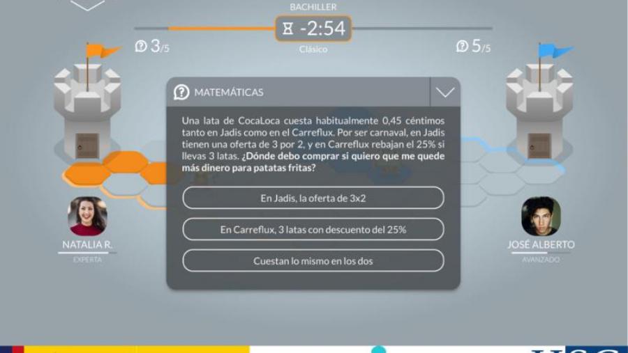 Captura de pantalla da interface do videoxogo, actualmente en desenvolvemento