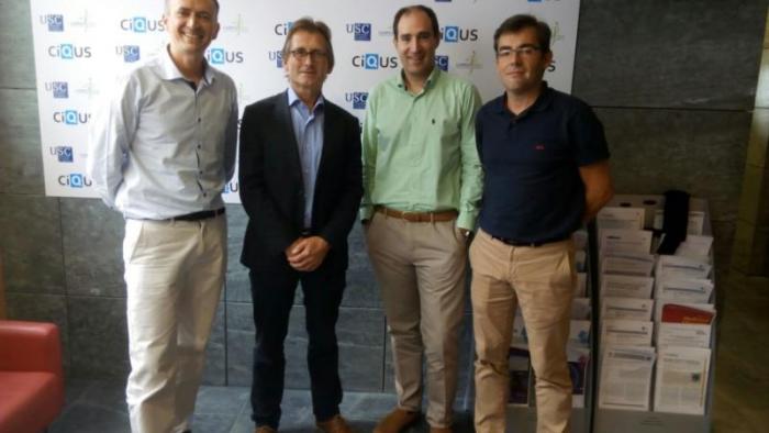 De esquerda a dereita, Diego Peña, Ben Feringa, Martín Fañanás e Fernando López. Foto: CiQUS