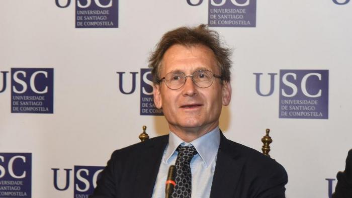 O Nobel Ben Feringa na USC. Foto: Santi Alvite