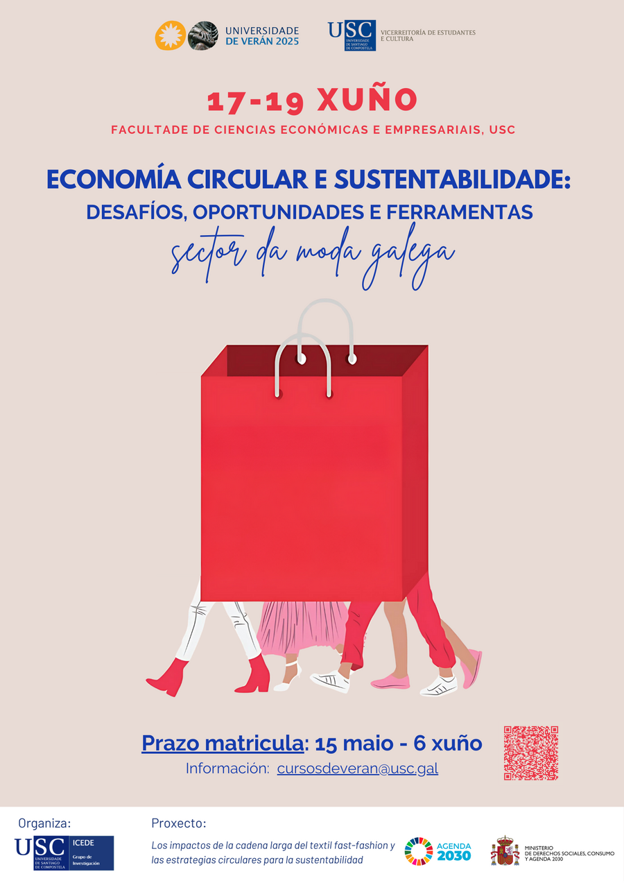 Curso de verán: Economía circular e sustentabilidade: desafíos, oportunidades e ferramentas para o sector da moda galega 