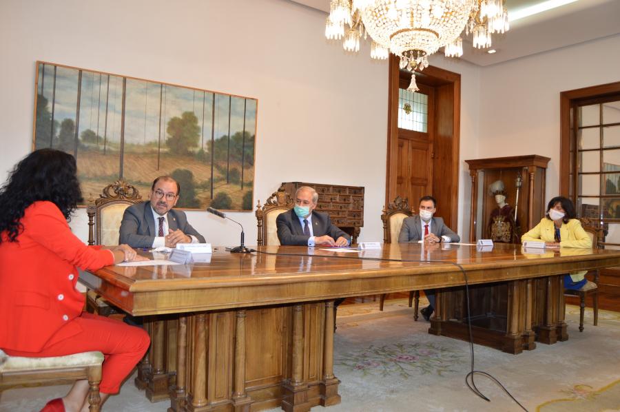 Antonio López, na súa intervención posterior á renovación da sinatura do convenio coa Deputación de Lugo
