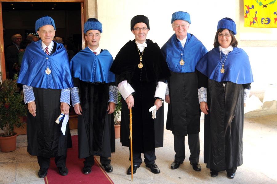 James W. Cronin, Enrique Zas, Senén Barro, Alan A. Watson e Isabel García-Rodeja