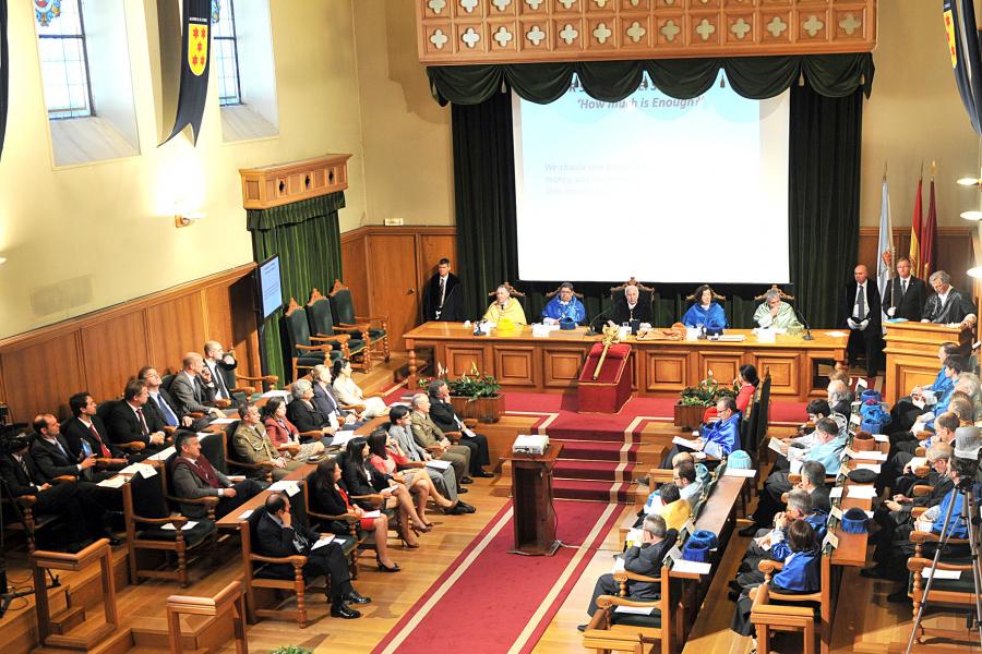 Salón nobre durante o acto