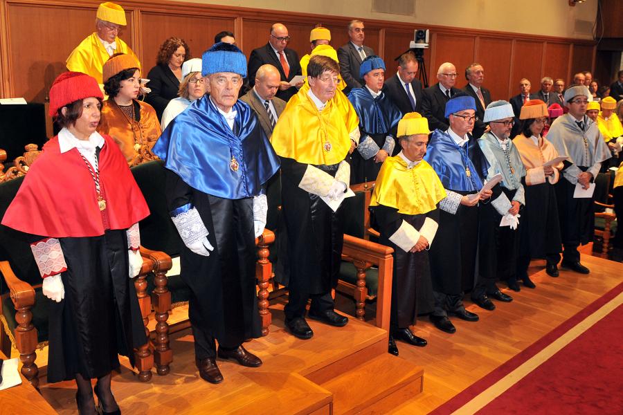 Homenaxeados e asistentes ao acto