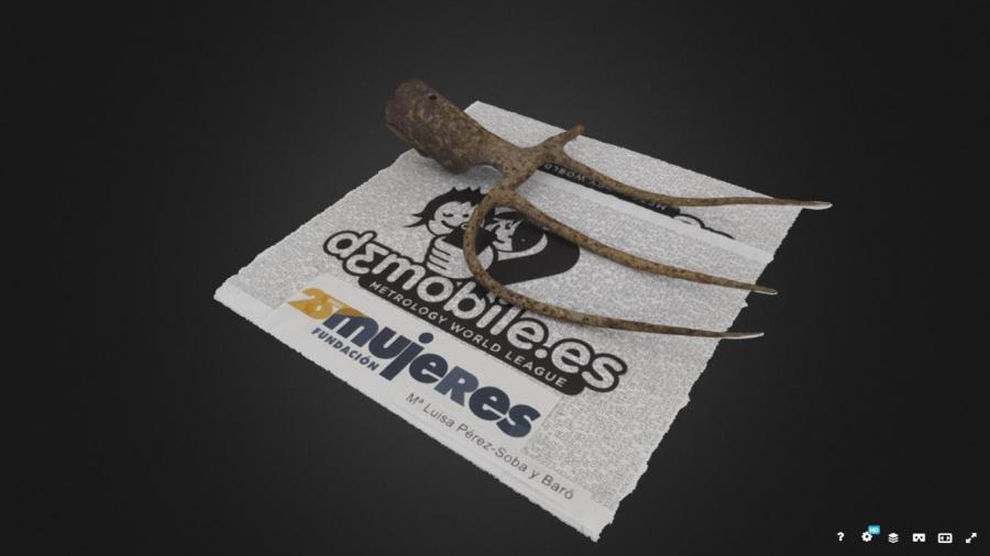 Modelo 3D dunha forquita elaborado no Ies Poeta Díaz Castro de Guitiriz