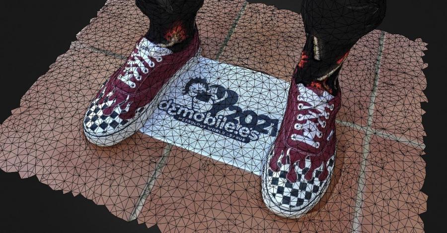 Modelo 3D de zapatillas realizado por alumnado de Estepa