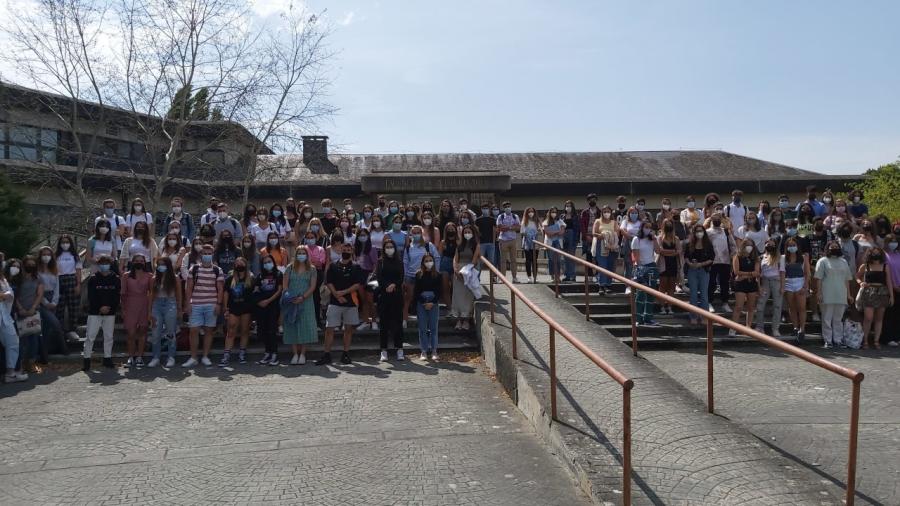 Alumnado de primeiro curso do grao en Veterinaria, no Campus de Lugo