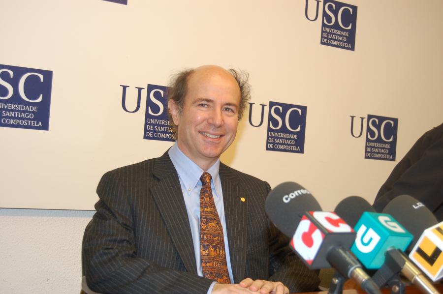 Frank Wilczek en la rueda de prensa