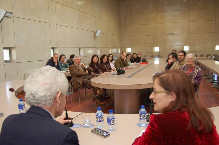 Xuntanza de Peter D. Lax con investigadores