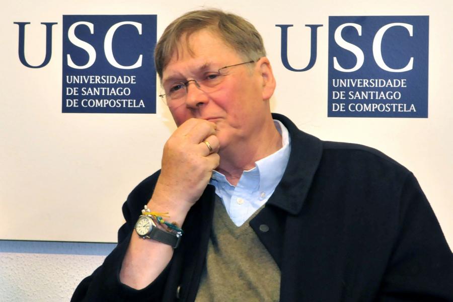 Sir Tim Hunt na rolda de prensa