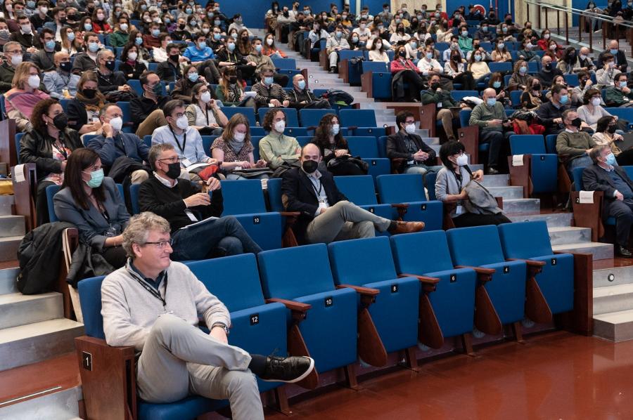 David MacMillan co público asistente ao Simposio. Foto: Alfonso Sestelo