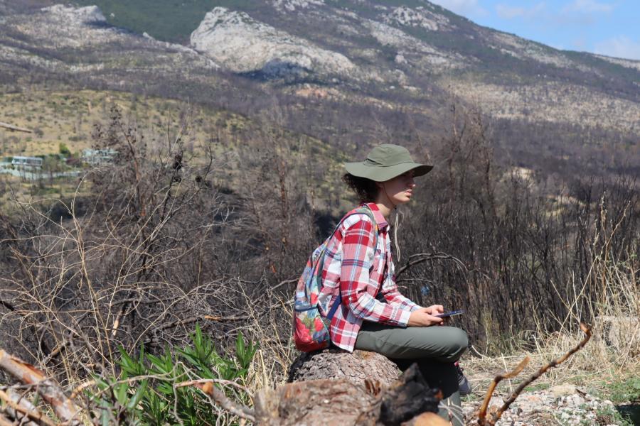 Estudantes e docentes desprazados ata Grecia ao abeiro do proxecto Facing Fire. Foto: Iria Souto