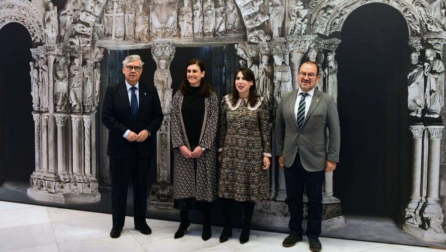 De esquerda a dereita, Juan Manuel Vieites Baptista de Sousa, Margarita Ardao, María Jesús Lorenzana Somoza e Antonio López. FOTO: Santi Alvite 