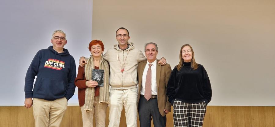 Vaquero, Ferreiro, Jesús Otero, Álvarez e Rego, na gala do I Certame de Paisaxe Sonora