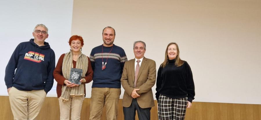 Vaquero, Ferreiro, Roberto Hermida, Álvarez e Rego, na gala do I Certame de Paisaxe Sonora