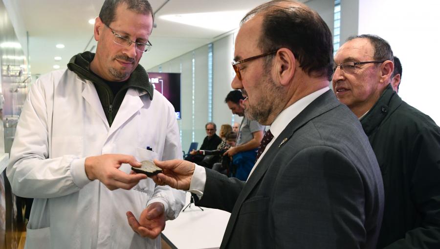 Acto de presentación do Meteorito de Traspena. FOTO: Santi Alvite