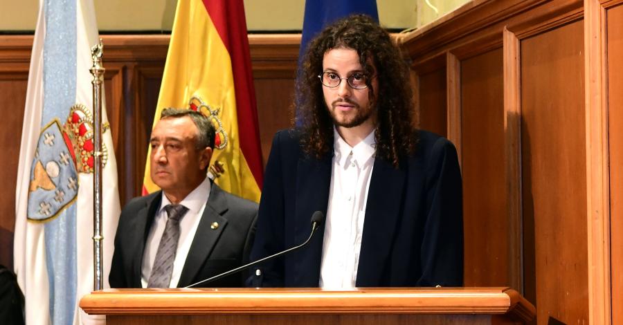 Emilio Vázquez Lage durante o seu discurso. FOTO: Santi Alvite