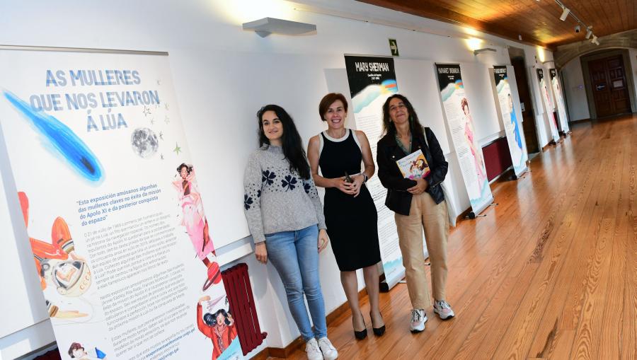 De esquerda a dereita, MeliMolita, Pilar Murias e Encina Calvo Iglesias. FOTO: Santi Alvite