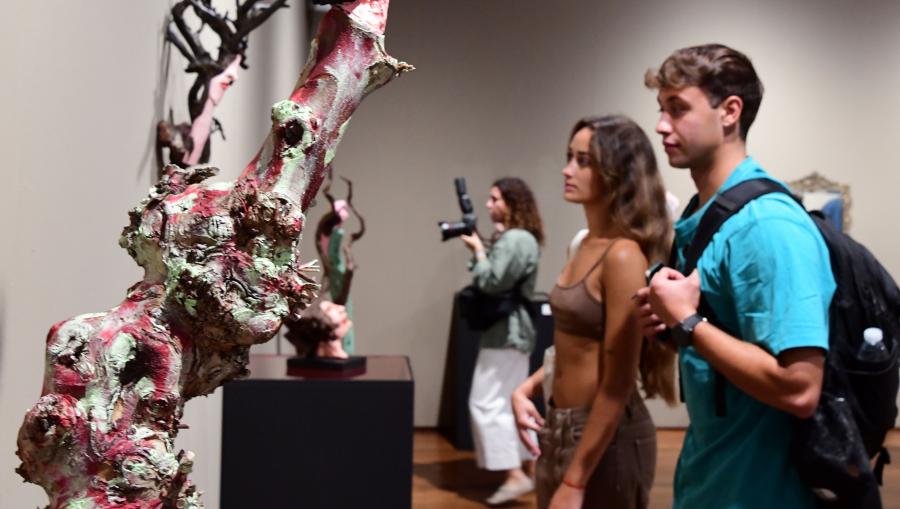 Detalle da mostra 'Madeiras no camiño'. FOTO: Santi Alvite