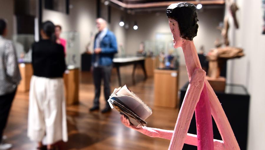 Detalle da mostra 'Madeiras no camiño'. FOTO: Santi Alvite