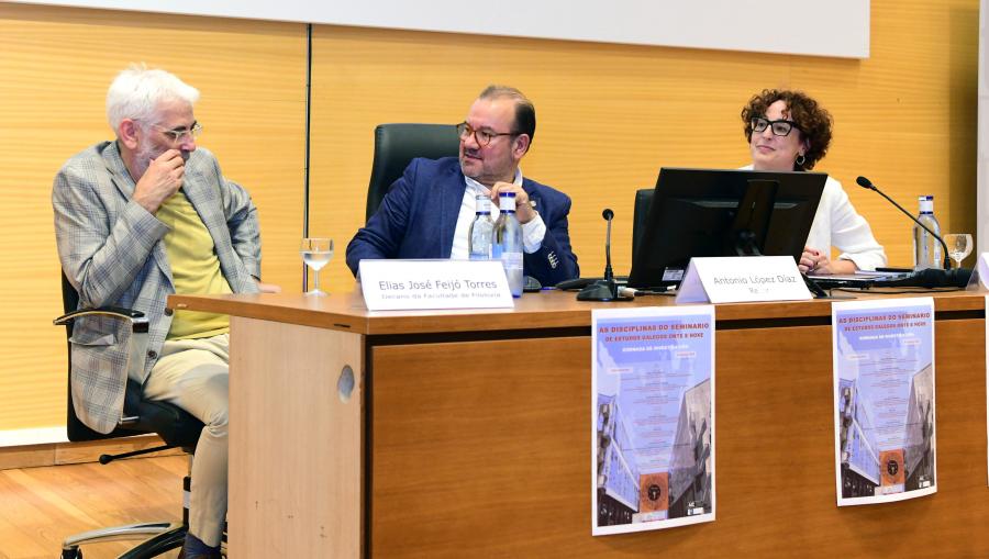 De esquerda a dereita, Elias Torres, Antonio López e Alejandra Ulla. FOTO: Santi Alvite