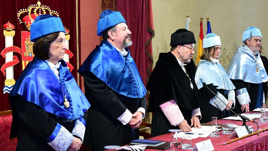 Momento do discurso do reitor