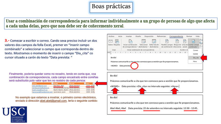 Boas prácticas combinación correspondencia - 2