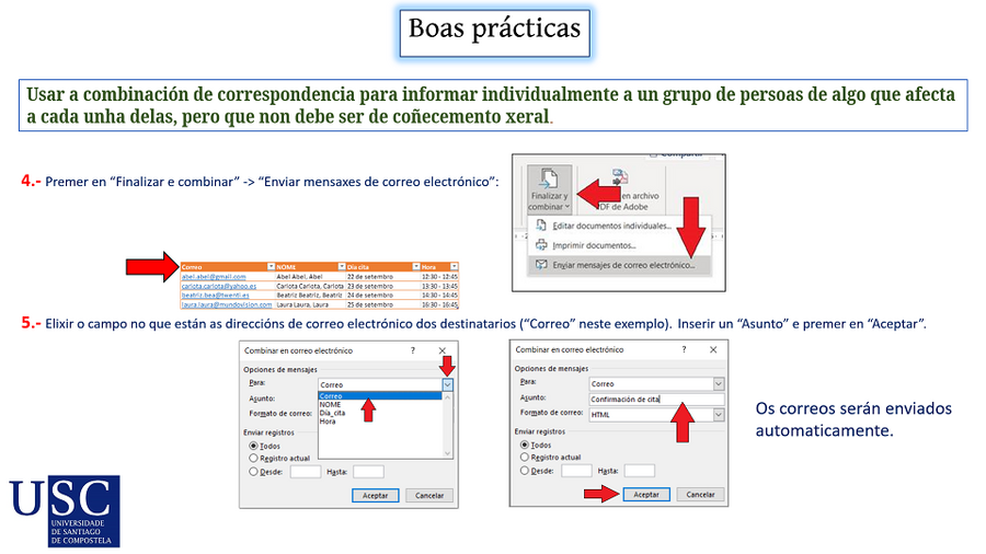 Boas prácticas combinación correspondencia - 3