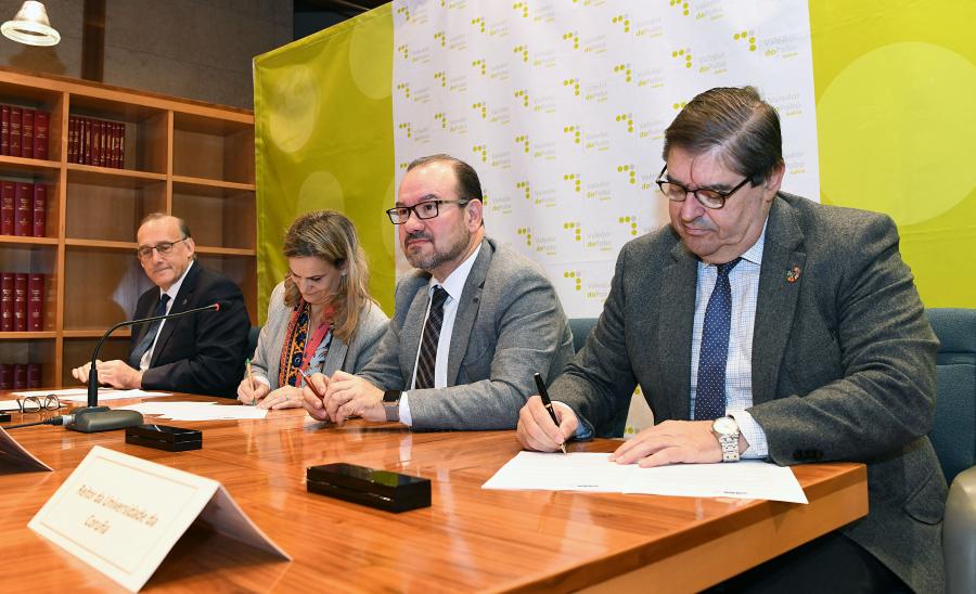 De esquerda a dereita, Manuel Reigosa, María Dolores Fernández, Antonio López e Julio Abalde