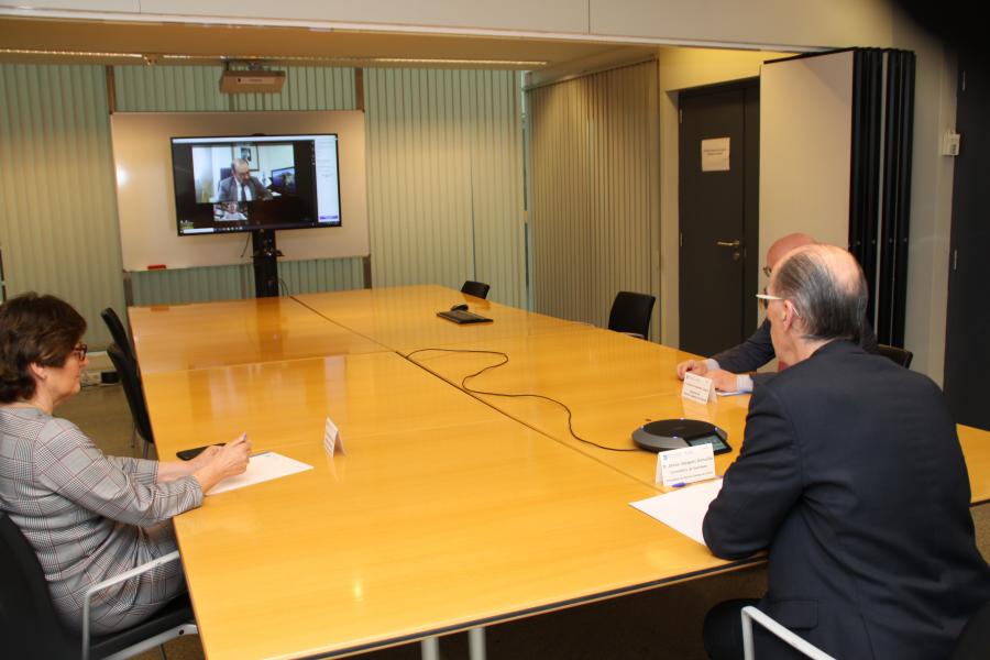 A reunión desenvolveuse por videoconferencia