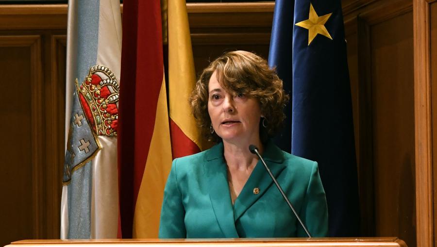 Dulce García Mella realizou a lectura da memoria correspondente ao pasado curso. FOTO: Santi Alvite