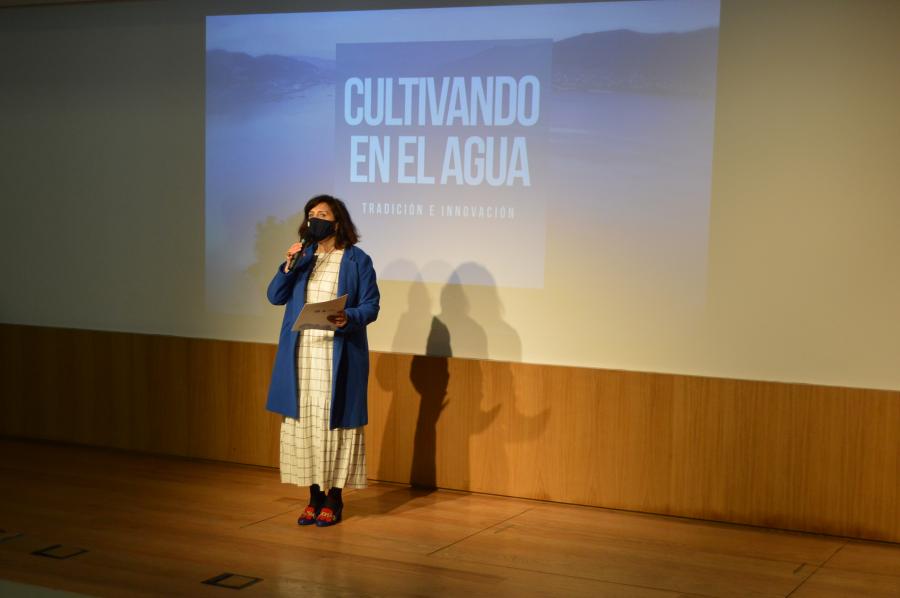 Montserrat Valcárcel, na presentación do documental 'Cultivando na augua: tradición e innovación'