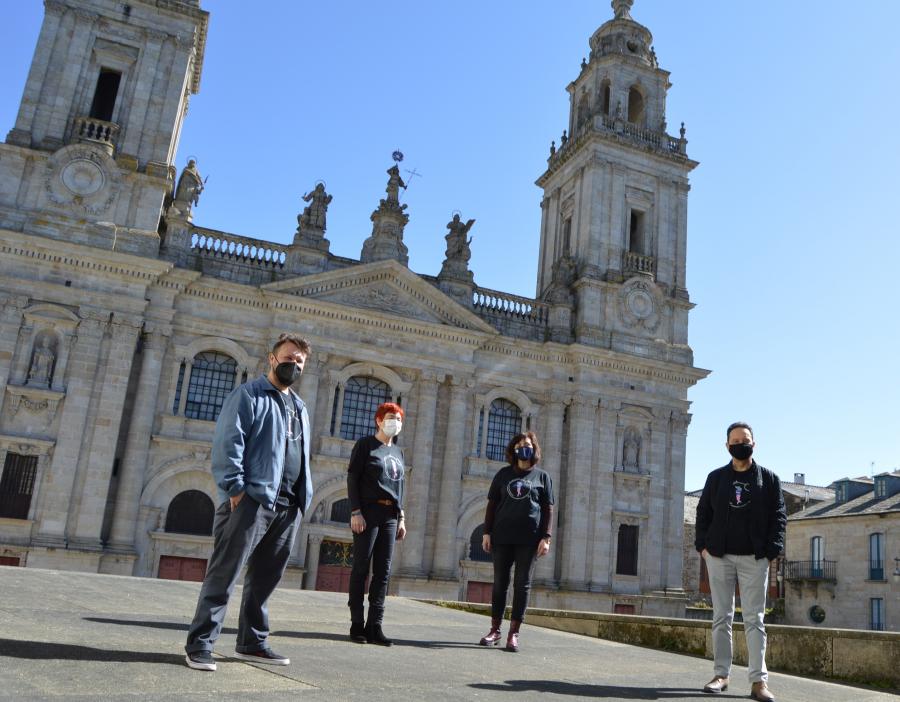 Rafael Mallo, Tareixa Ferreiro, Montserrat Valcárcel e Jesús Varela Zapata, na presentación do Lugo Cultural 2021