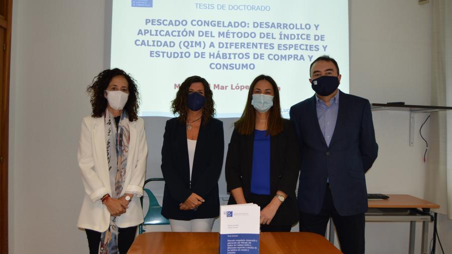 De esquerda a dereita, Lourdes Vázquez, Ángeles Romero, Mar López e Luis Ramil 