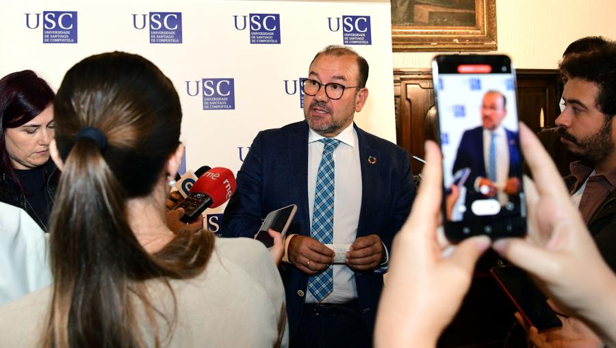 Antonio López, na súa comparecencia ante os medios. FOTO: Santi Alvite
