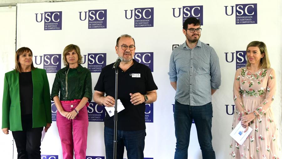 O reitor durante a súa intervención no acto. FOTO: Santi Alvite