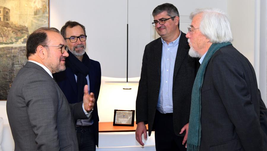 De esquerda a dereita, Antonio López, Carlos Salgado, Vicente Pérez e Rolf Heuer. FOTO: Santi Alvite