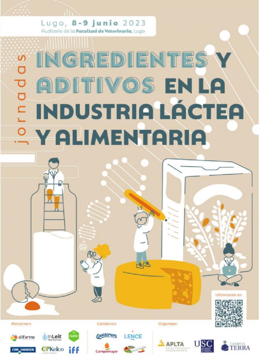 Cartaz das xornadas sobre ingredientes e aditivos na industria láctea e alimentaria