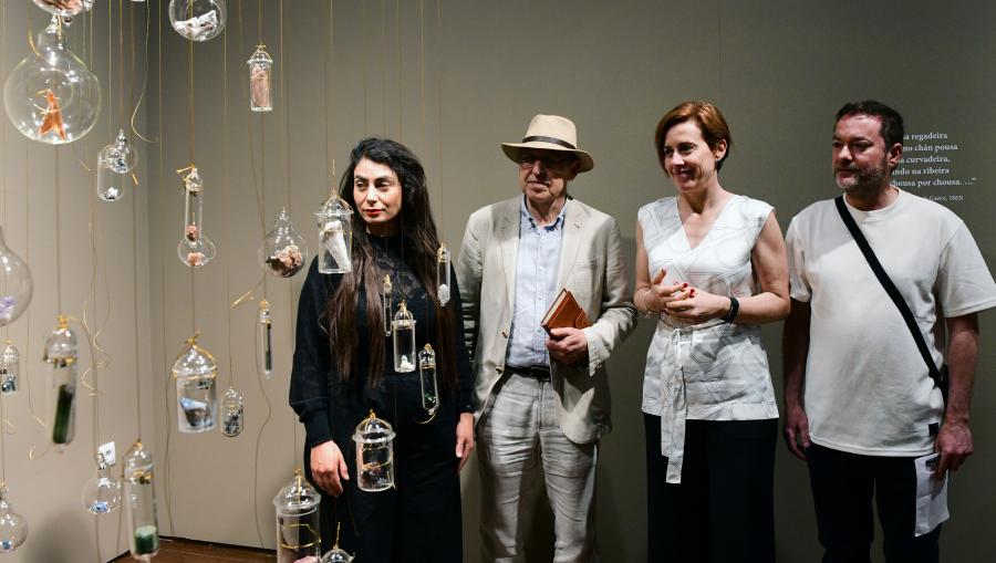 De esquerda a dereita, Mónica Mura, Marcos Andrés González González, Pilar Murias e Óscar Lantes. FOTO: Santi Alvite