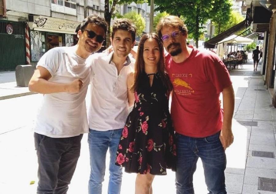 De esquerda a dereita, Ramón Ruiz, Marcos Romero, Veronika Chobanova e Diego Martínez Santos