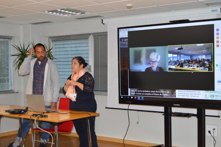 Rosa Mosquera, na súa intervención na reunión do proxecto Go-Grass