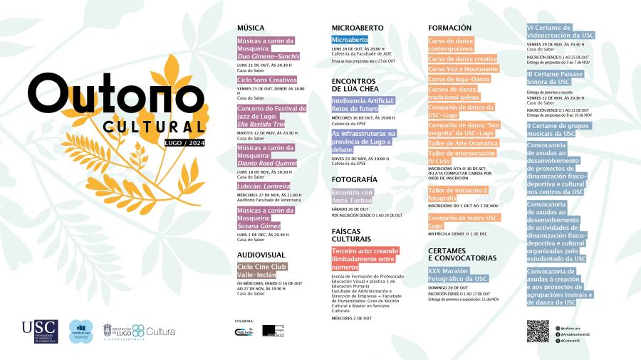 Programación do Outono Cultural en Lugo