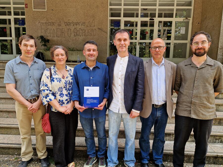 De esquerda a dereita, Gonzalo Míguez, Raquel Nieto, Xavier Fonseca, Jorge Mira, Juan Taboada e José Antonio Cortés