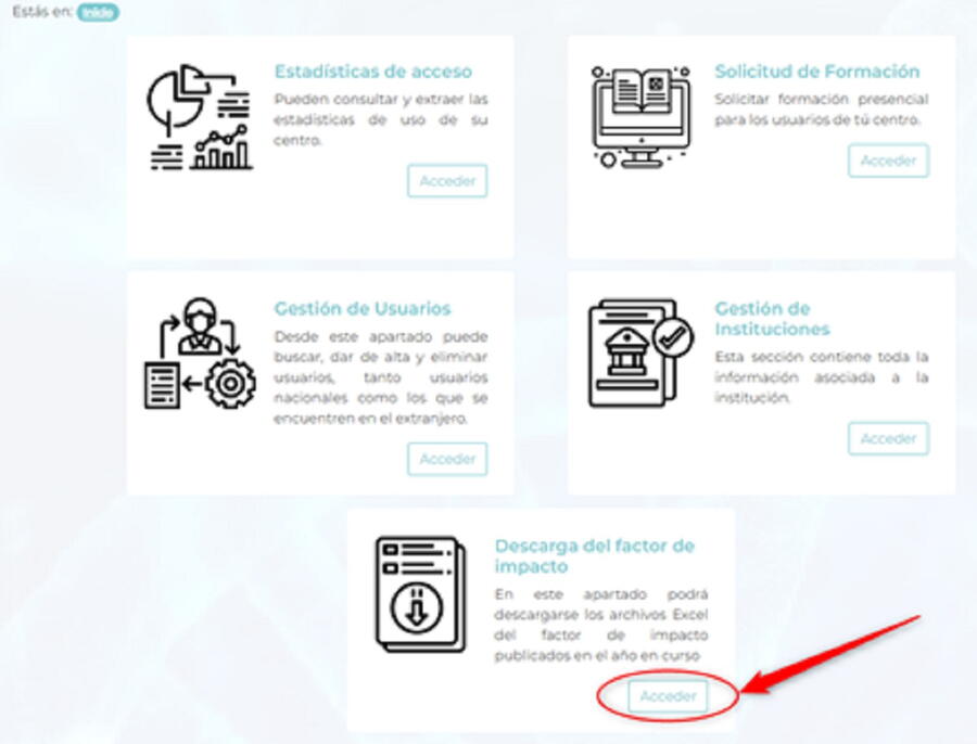 A  ferramenta da Fecyt permite realizar buscas sobre revistas e ir refinando os criterios
