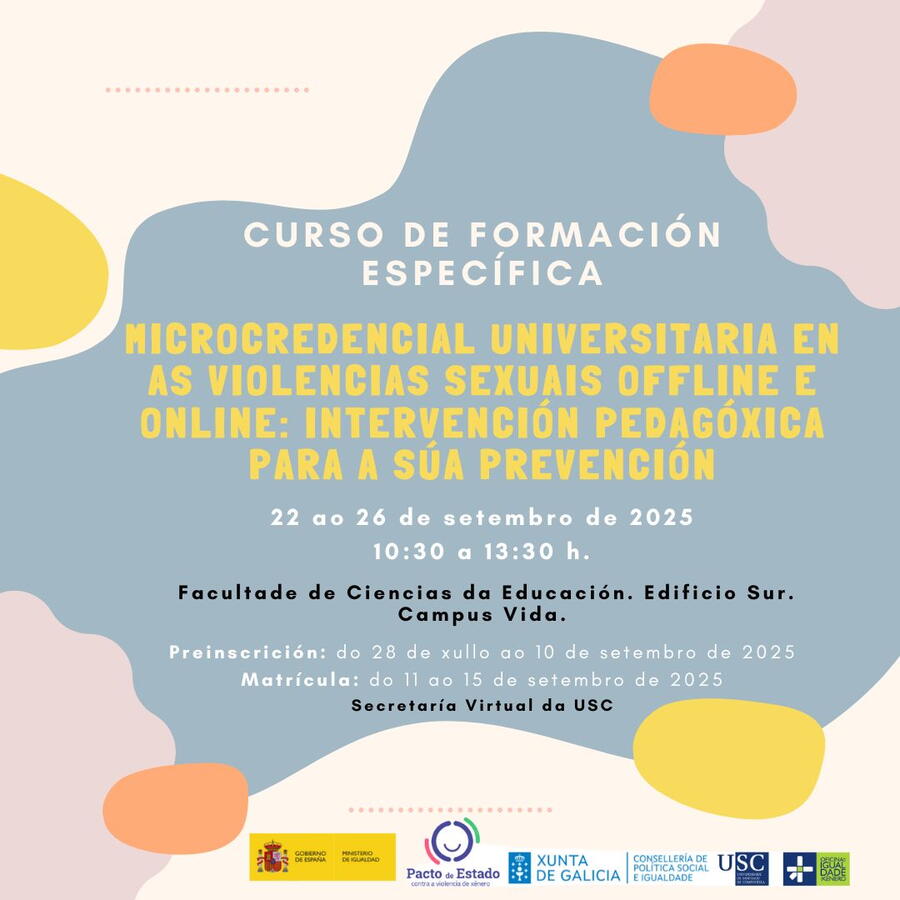 Cartel violencias sexuais offline e online intervención pedagóxica para a súa prevención
