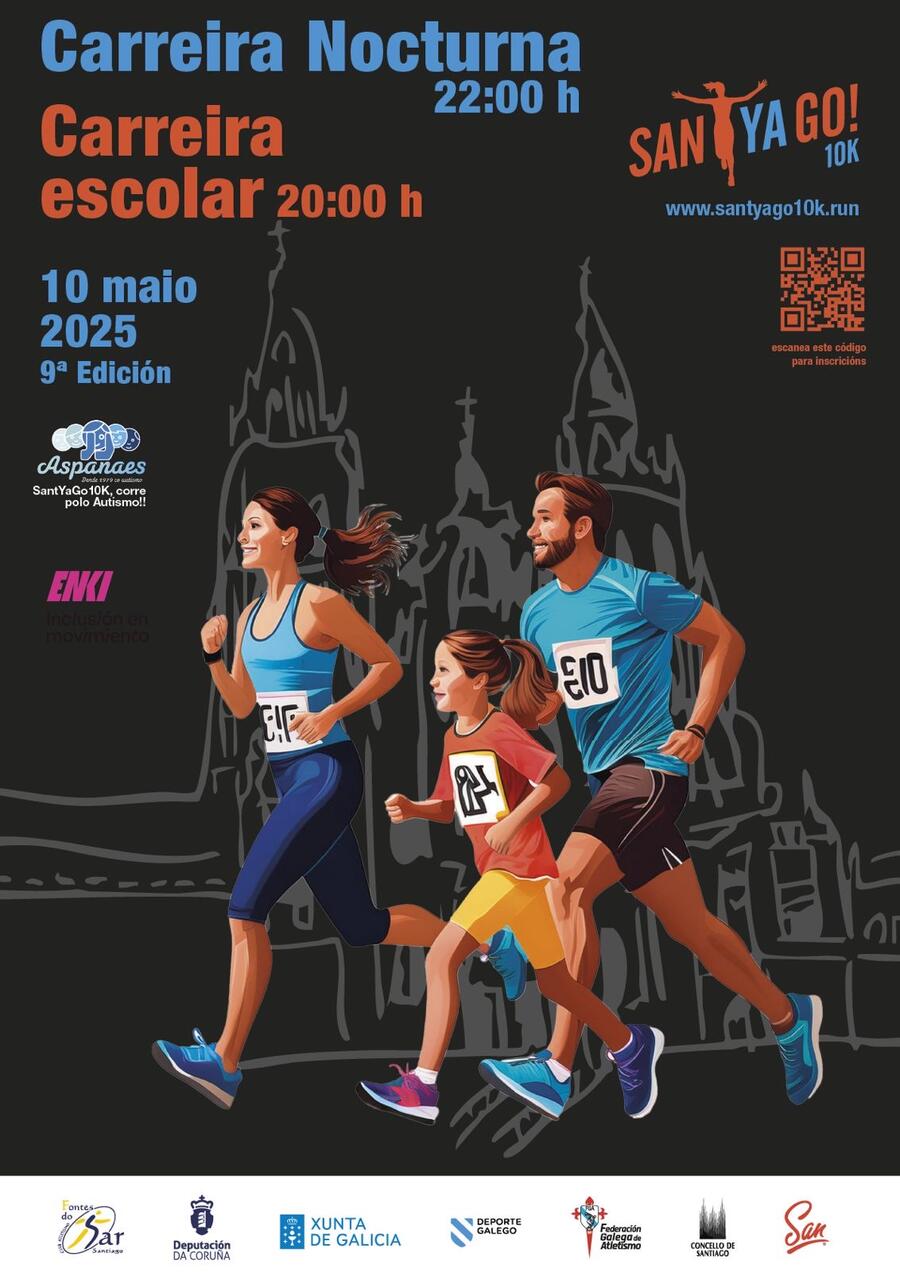 Cartel da Carreira Nocturna SantYaGo10K 2024
