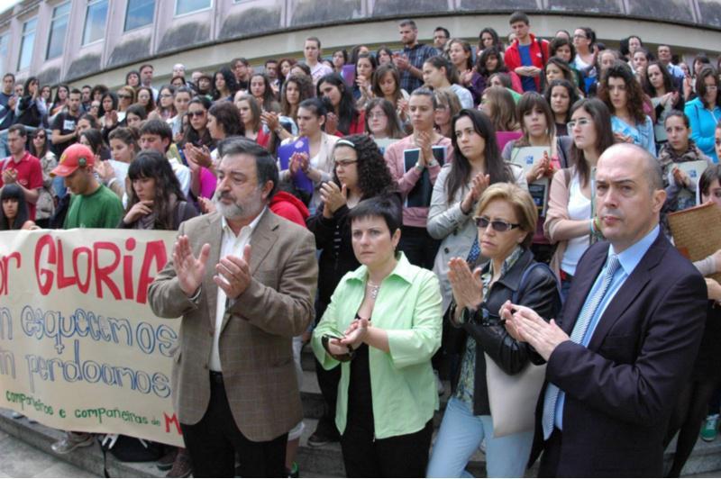 Berro de silencio contra a violencia de xénero